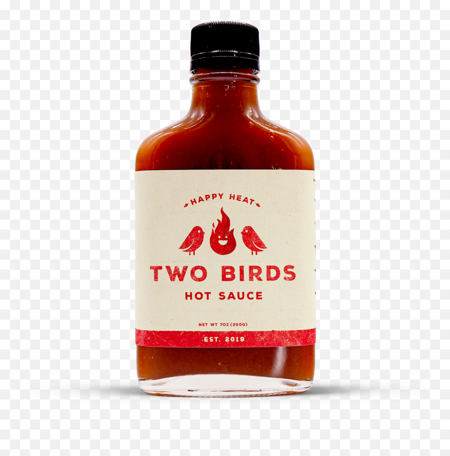 Two Birds Hot Sauce - Glass Bottle Png,Hot Sauce Png