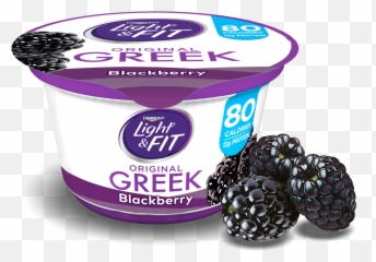 Blackberry Greek Yogurt Light U0026 Fit - Dannon Light And Fit Greek Yogurt Png,Blackberries Png