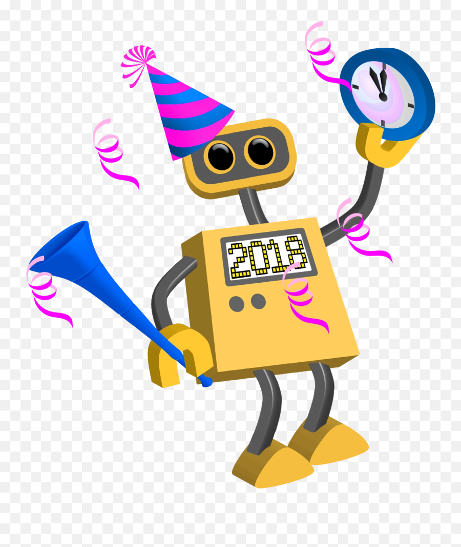Happy New Year - Happy New Year 2019 Robot Png,Happy New Year 2017 Png