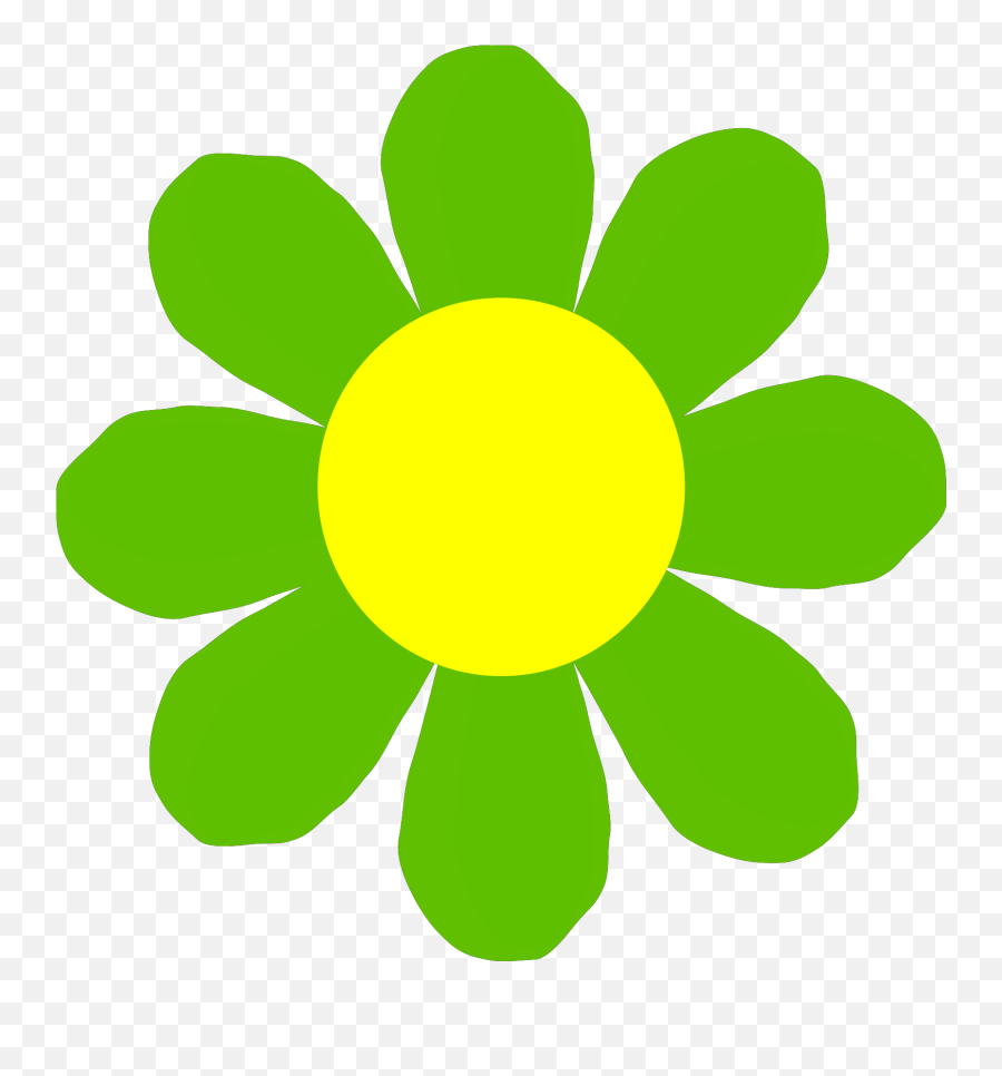 Green Flower Svg Vector Clip Art - Svg Clipart Green Flower Clip Art Png,Green And Yellow Flower Logo
