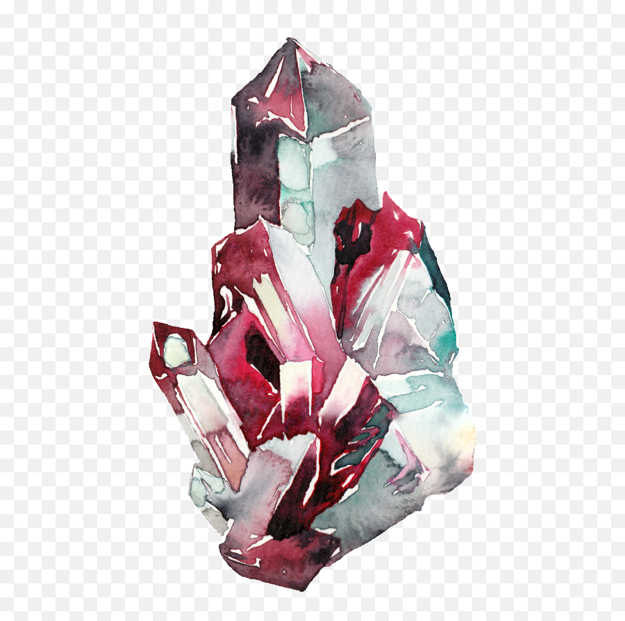 Download Creative Ice Crystal - Watercolor Crystals Transparent Background Png,Ice Crystal Png