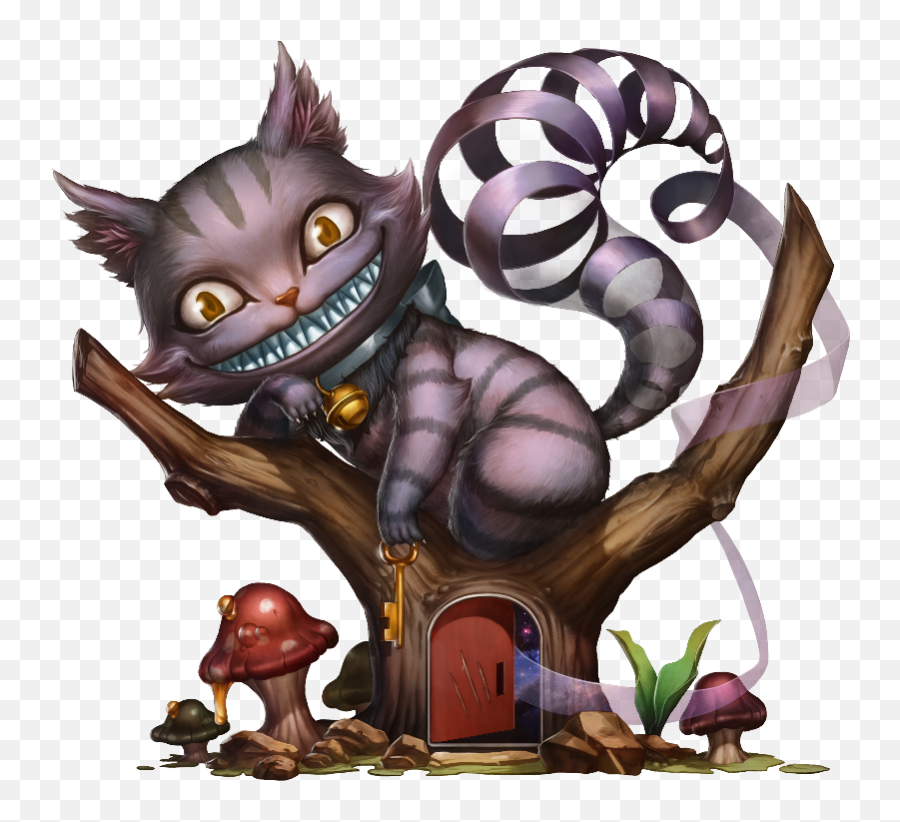 Download 495 Smiling Cheshire Cat - Cartoon Full Fictional Character Png,Cheshire Cat Smile Png