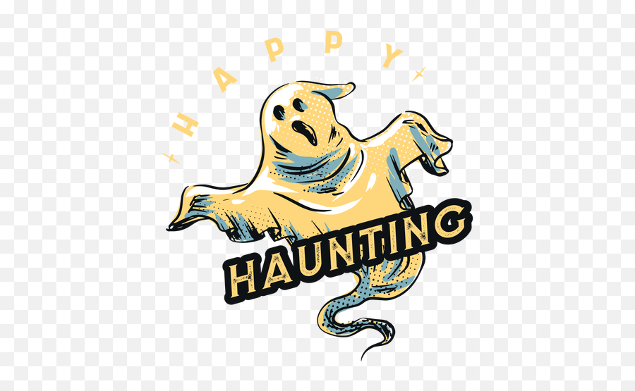 Happy Haunting Ghost Badge - Transparent Png U0026 Svg Vector File Happy,Ghost Logo Png