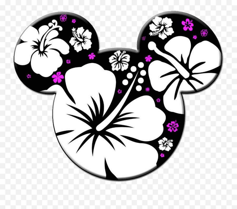 Mickey Mouse Icon Clipart Disney Silhouette Art - Hawaiian Minnie Mouse Png,Disney Icon