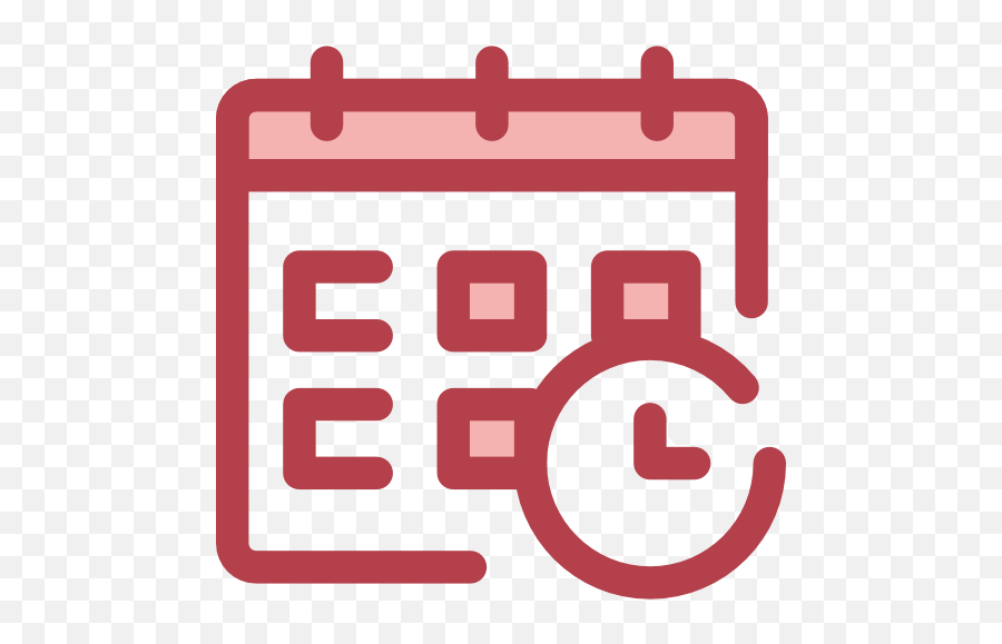 Calendar - Date Time Icon Red Png,Pink Calendar Icon