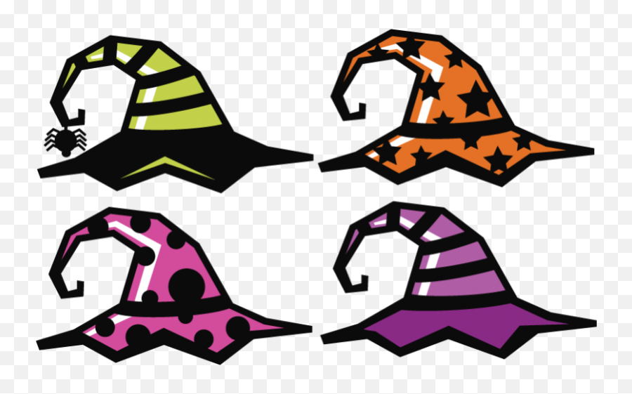 Witch Hat Set Svg Cut File Halloween - Halloween Svg Cut Files Png,Witch Hat Transparent Background