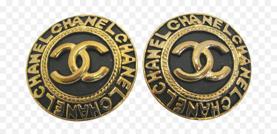 Vintage Chanel Logo Clip Earrings Jewelry - Emblem Png,Chanel Logo Images