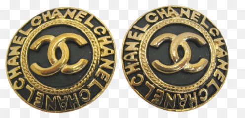 Vintage Chanel Logo Clip Earrings Jewelry - Emblem png
