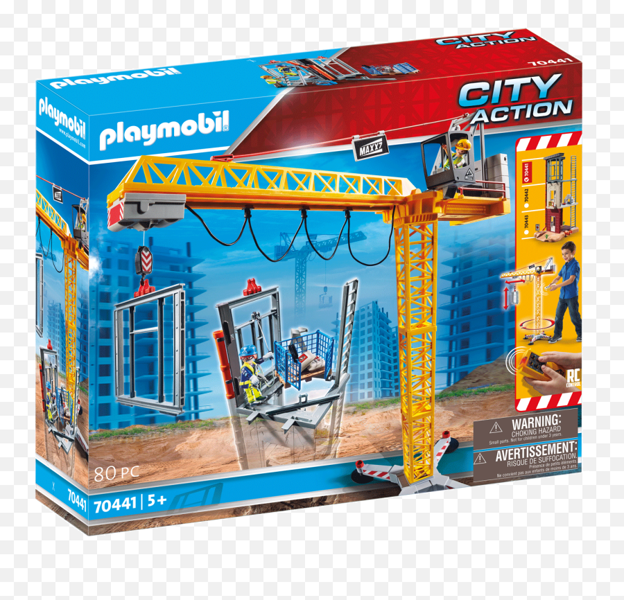 Rc Crane With Building Section 70441 Playmobil Remote Control Png Cnostruction Icon F - list