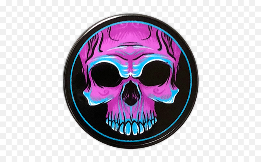Purple Voodoo Skull Pin - Automotive Decal Png,Icon Buttons Tumblr