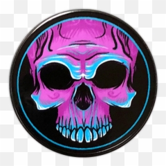 Purple Voodoo Skull Pin - Automotive Decal png