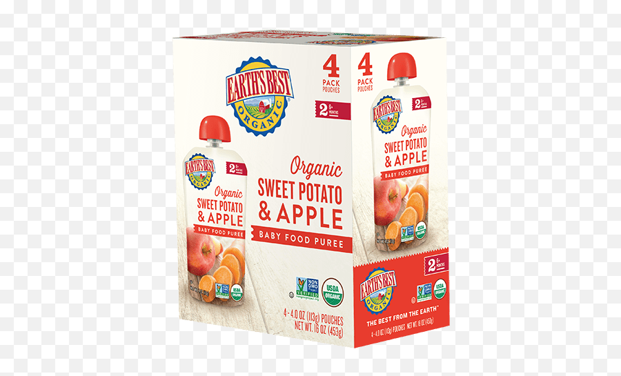 Sweet Potato Apple Baby Food Puree 4 - Pack Earthu0027s Best Organic Best Organic Butternut Squash Pear Baby Food Puree Oz 6 Ct Png,Sweet Icon Pack