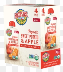 Sweet Potato Apple Baby Food Puree 4 - Pack Earthu0027s Best Organic Butternut Squash Pear Oz 6 Ct png