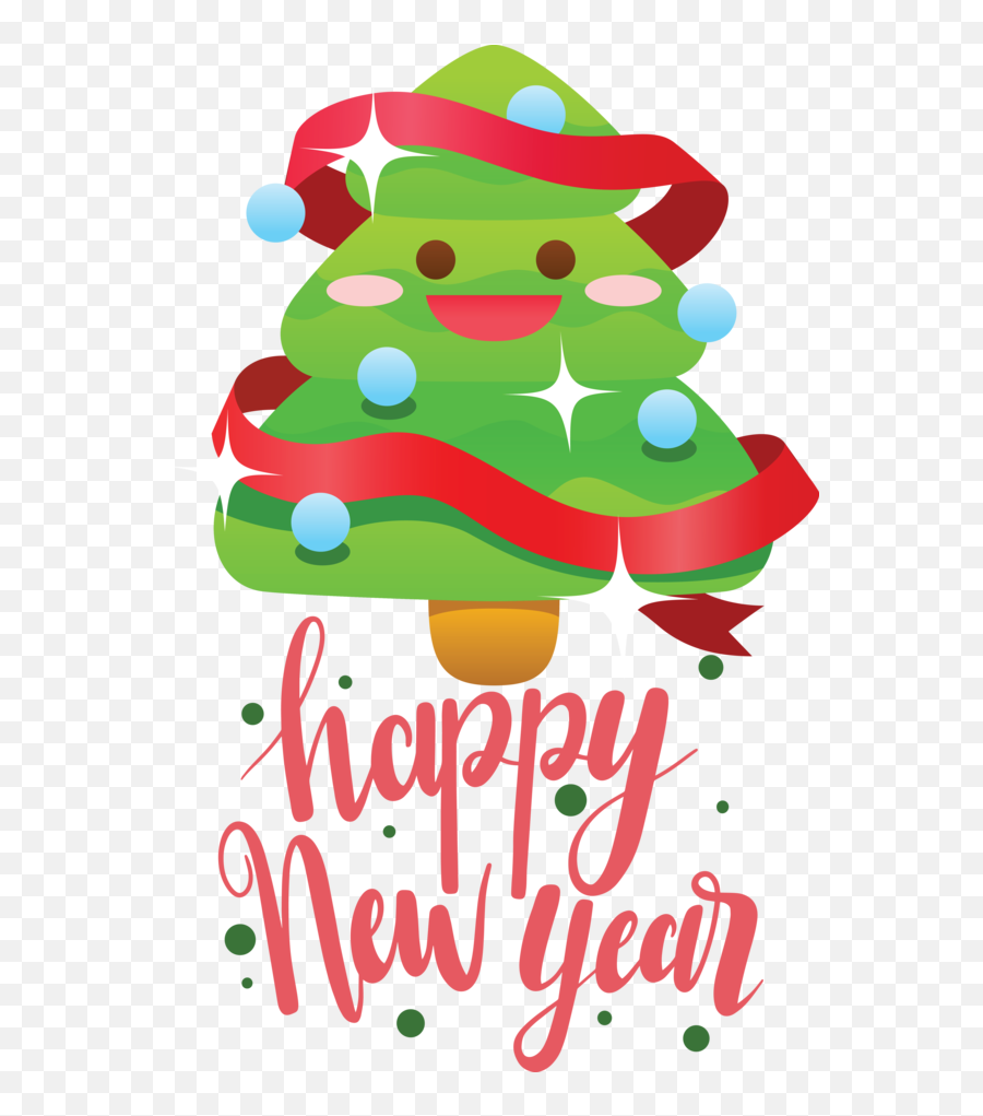 New Year Christmas Day Tree Icon Design For Happy - Png Transparent Happy New Year 2022 Clipart,Christmas Tree Icon Transparent