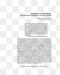 Pdf Jordan Baker Gender Dissent And Homosexual Passing - Document png