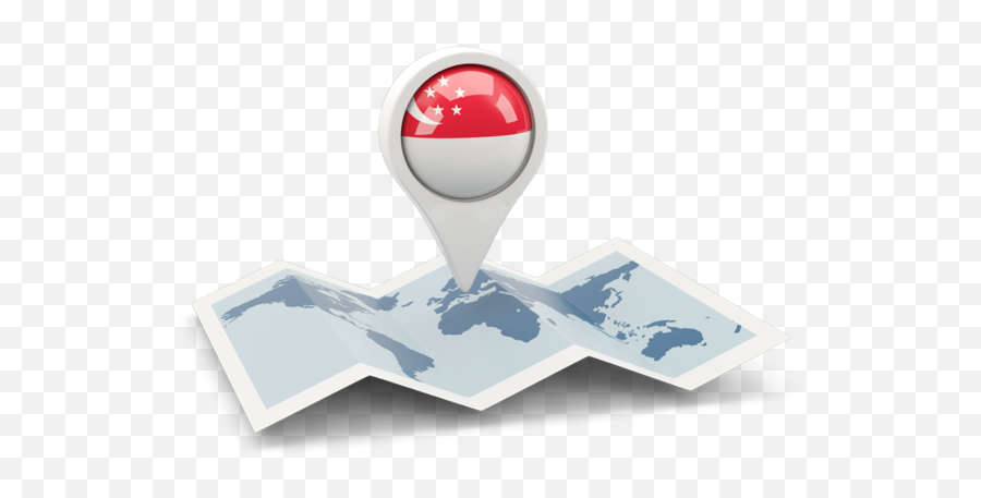 Round Pin With Map Illustration Of Flag Singapore - Map Indonesia Icon Png,Icon For Map