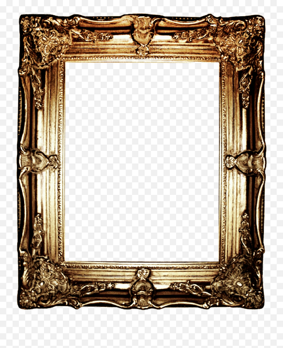 Clip Library Download Antique Frame Clipart - Gold Portrait Old Picture Frames Png,Gold Frame Transparent