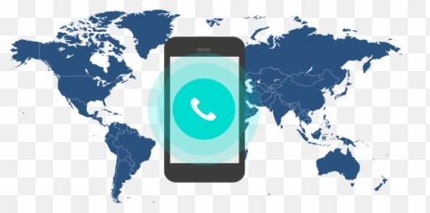 Voip Phone Ringover - World Map Vector png