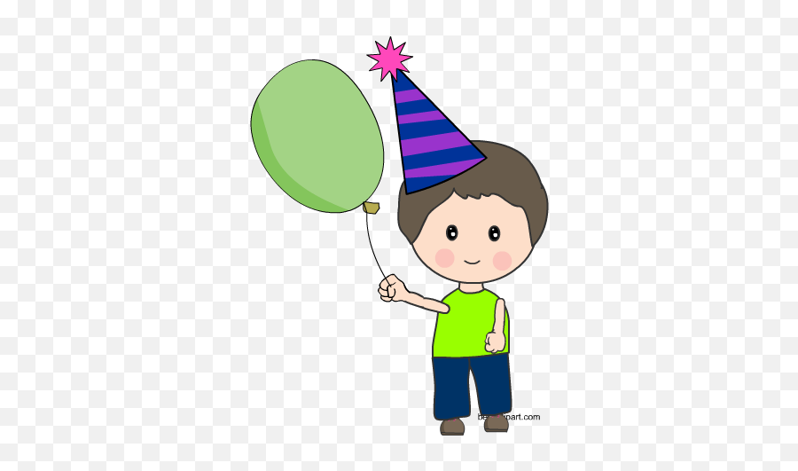 Free Birthday Clip Art Images And Graphics - Boy With Birthday Hat Clipart Png,Party Hat Clipart Transparent Background
