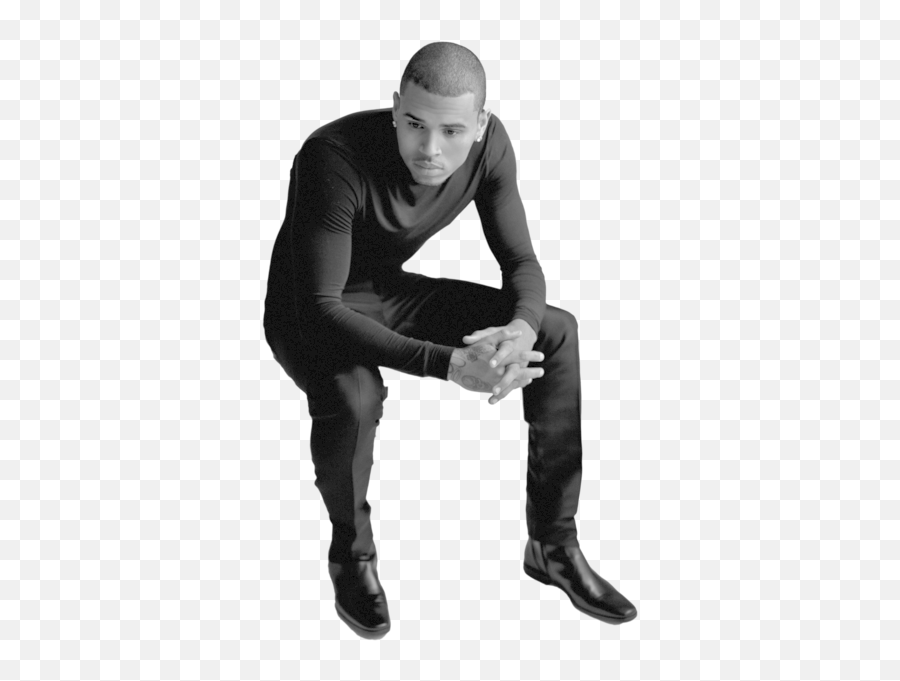 Chris Brown No Chair Bw Hq - Chris Brown In My Zone Png,Chris Brown Png
