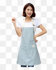 For Apron Korean Women Home Kitchen Linen Baking - Korean Women Png,Apron Png