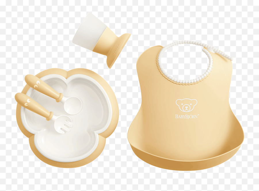 Baby Dinner Set - Powder Yellow Baby Bjorn Dinner Set Green Nl Png,Dinner Plate Png