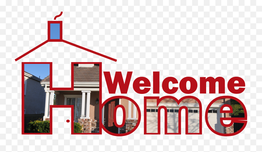 Welcome Home Text With A Suburban House - Welcome Home Background Png,Welcome Transparent Background