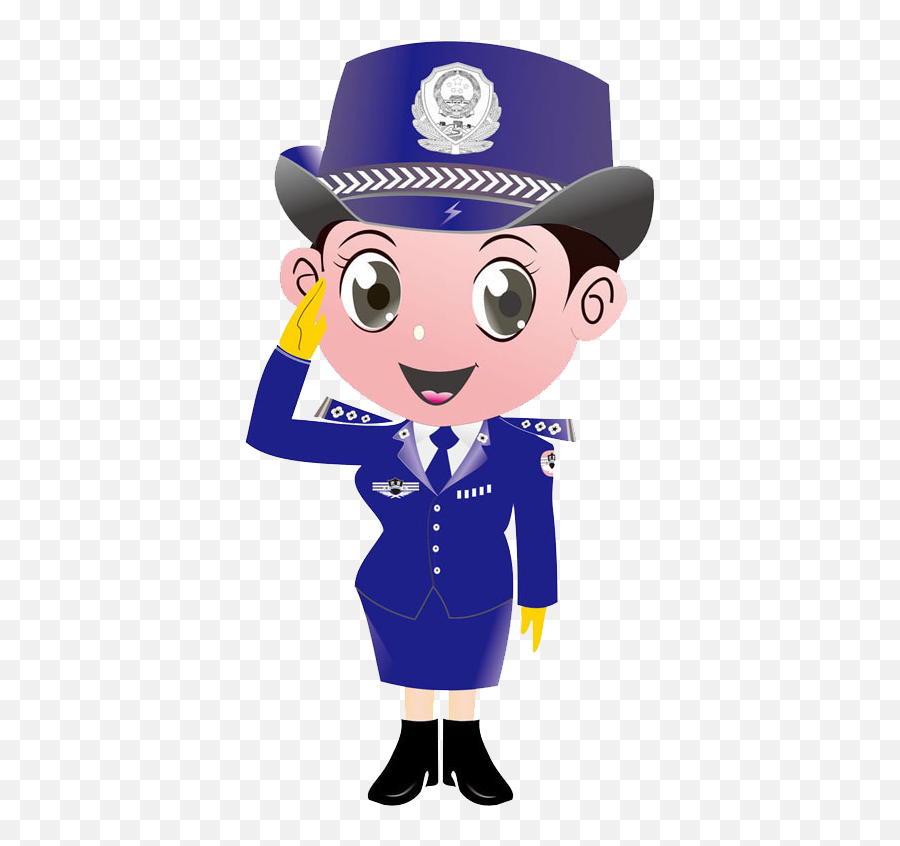 Police Officer Public Security Bureau - Policewoman Cartoon Png,Police Hat Transparent
