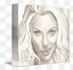 Scarlett Johansson Drawing By Rob Crandall - Scarlett Johansson Lucy Drawing Png,Scarlett Johansson Png