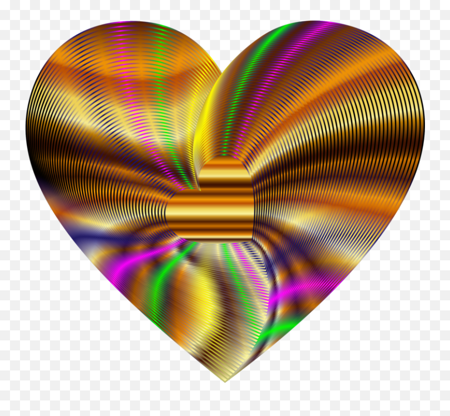 Gold Heart Rainbow Circle Drawing - Portable Network Clip Art Png,Rainbow Circle Png