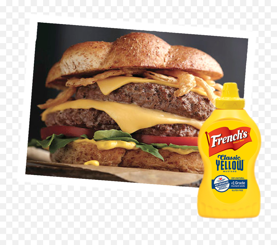 Give Them Americau0027s No1 Hot Sauce U0026 Mustard - Double Patty Png,Cheeseburger Png