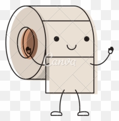 Toilet Paper Roll Drawing - Cute Toilet Paper Drawing Png,Toilet Paper Png