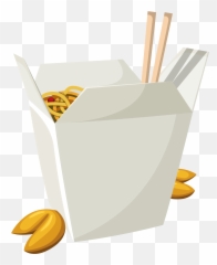 Chinese Food In Box Png Vector Clipart