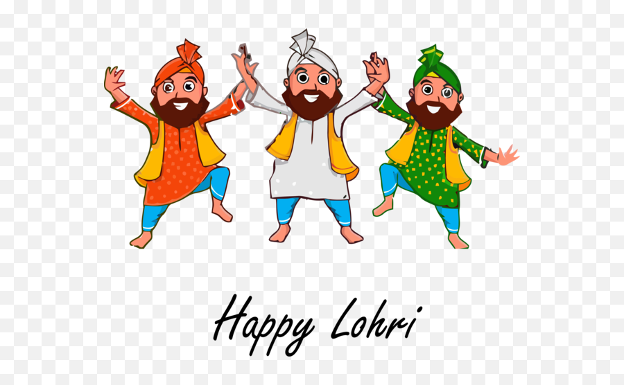 Lohri Cartoon Celebrating Playing - Lohri Image For Kids Png,Cartoon Kids Png