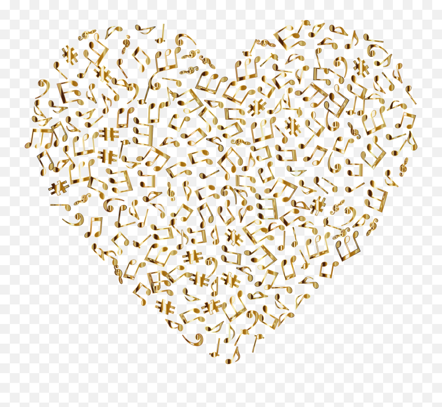 Gold Glitter Heart Png - This Free Icons Png Design Of Gold Gold Glitter Heart Transparent Background,Musical Notes Transparent Background