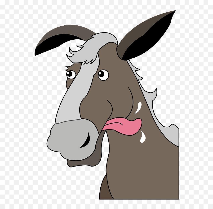 Cartoon Horse With Protruding Tongue Clipart Free Download - Clip Art Png,Tongue Png
