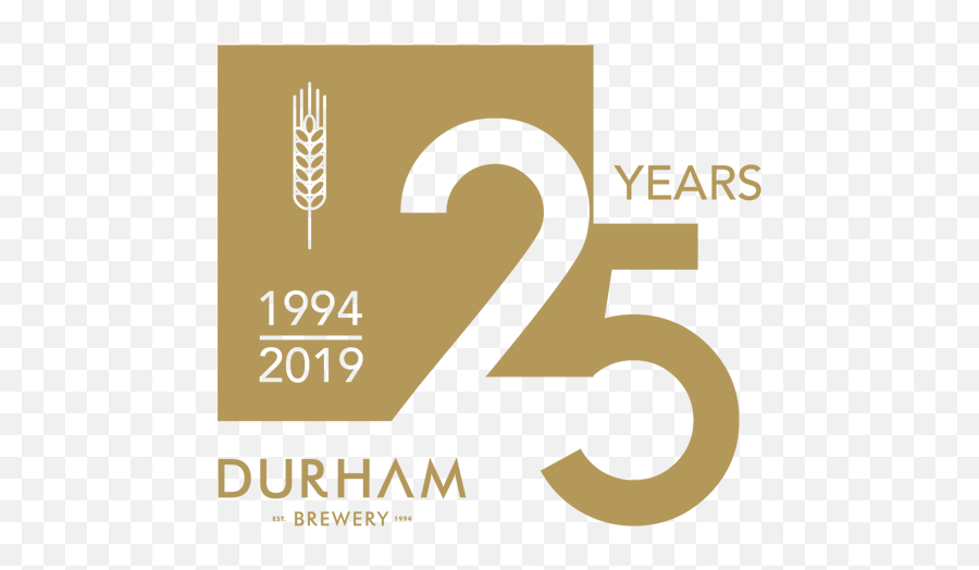 Durham Brewery 25 - Yearslogofinalgold Graphic Design Png,Gold Logo