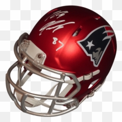 Rob Gronkowski Autographed New England Patriots Blaze Alternate Mini Helmet - Gronk Holo Gronkowski Helmet Png,New England Patriots Png