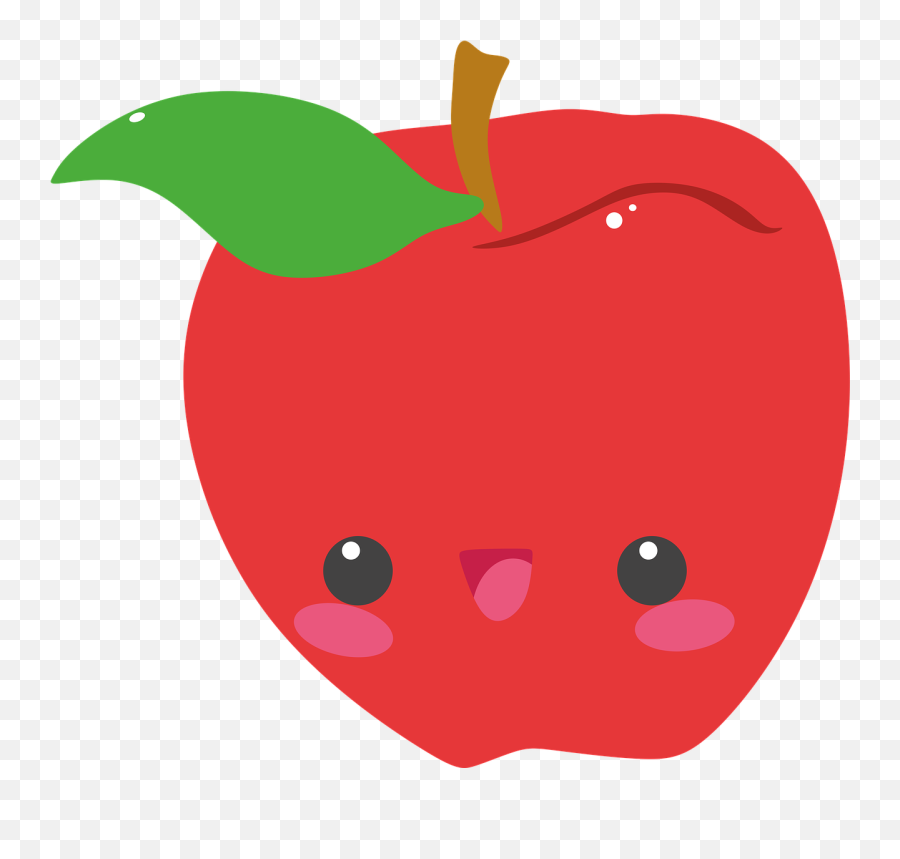 Cute Apple Cartoon Png Clipart - Cute Apple Cartoon Png,Cartoon Apple Png