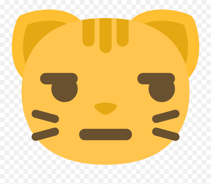 Free Emoji Cat Face Smirk Png With - Cat Sweating Emoji,Cat Emoji Png