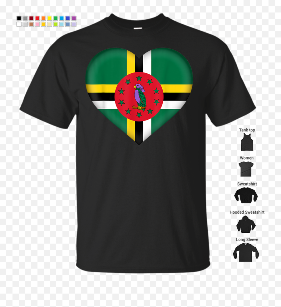 I Love Dominica T - Shirt Dominican Flag Heart Outfit Bumie Png,Dominican Flag Png