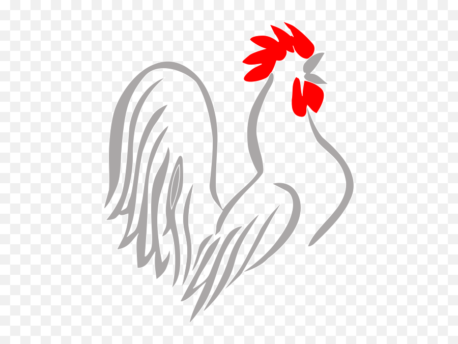 French Rooster Clip Art - Vector Clip Art Rooster Black And White Clip Art Png,Rooster Png