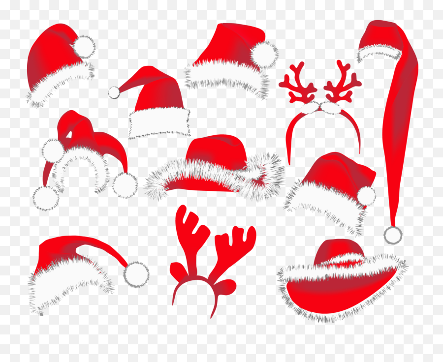 Flamingo Clip Santa Hat Transparent - Free Vector Christmas Hats Png,Santa Hat Clipart Png
