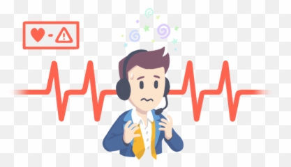 White Library Stress Clipart - Customer Service Pressure Job Png,Stress Transparent