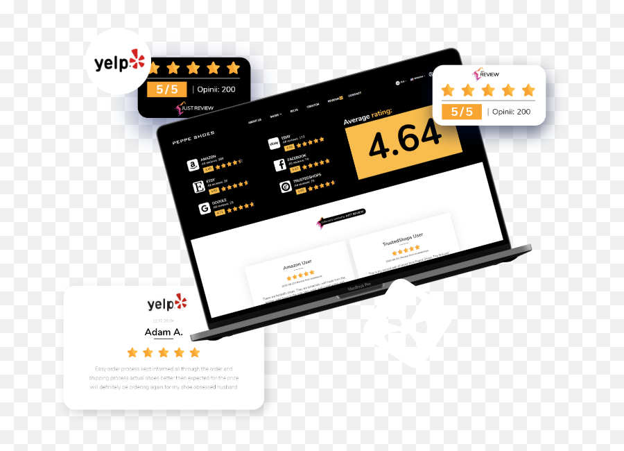 Embed Yelp Reviews Widget - Horizontal Png,Yelp Review Logo