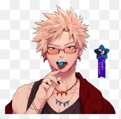 Katsuki Bakugo Png Transparent Mart - With A Lollipop