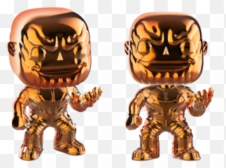 Funko Pop Marvel Infinity War - Thanos Orange Chrome Walmart Exclusive Red Pop png