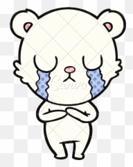 Crying Polar Bear Cartoon - Icons by Canva Imagenes Sad Animadas png