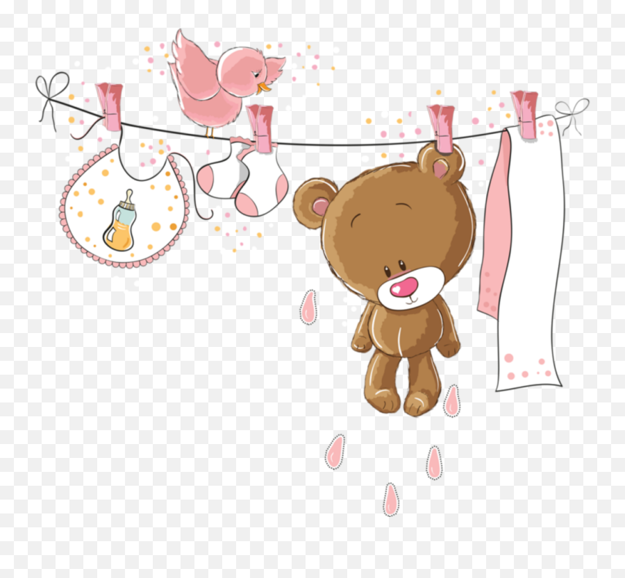 Baby Clothesline Png - Ftestickers Clipart Cartoon Its A Girl Templates,It's A Girl Png