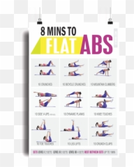 Download 8 - Minute Abs Workout Poster Full Size Png Image Ab Workouts For Women,Abs Png